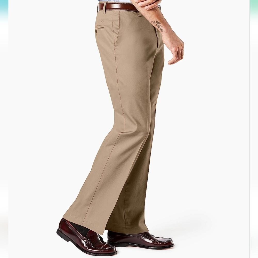 DOCKERS | Men’s Straight Fit Khaki Pants Lux Cotton Stretch Wrinkle Free - Picture 8 of 9